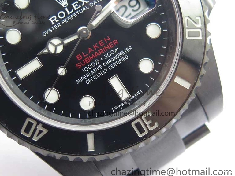 1:1 V6F Blaken Best 904L Date Submariner PVD Edition A2824 0322